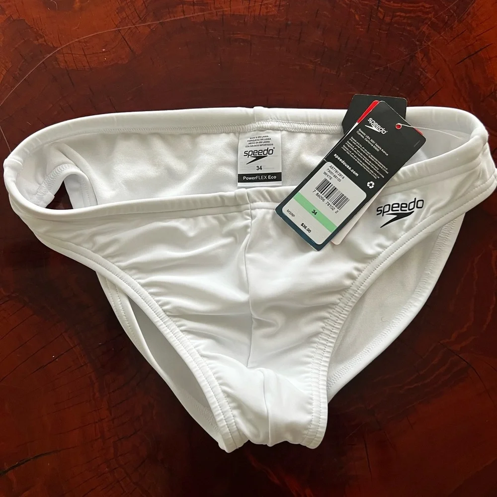 Speedo Men's Classic White Briefs - Picture 4 of 4